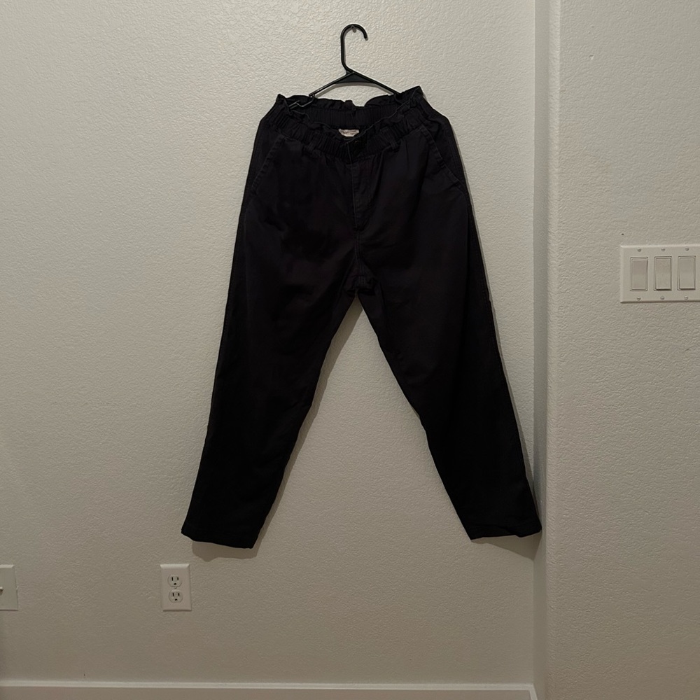 Universal Thread Black High-waisted Paperbag Pants: Size 10
